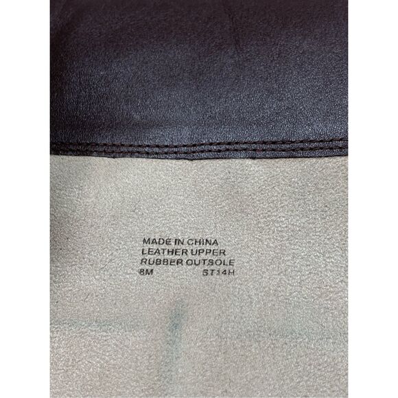 Michael Kors Tall Two Tone Brown Black Leather Riding Boots Women Size 8 - Picture 9 of 9